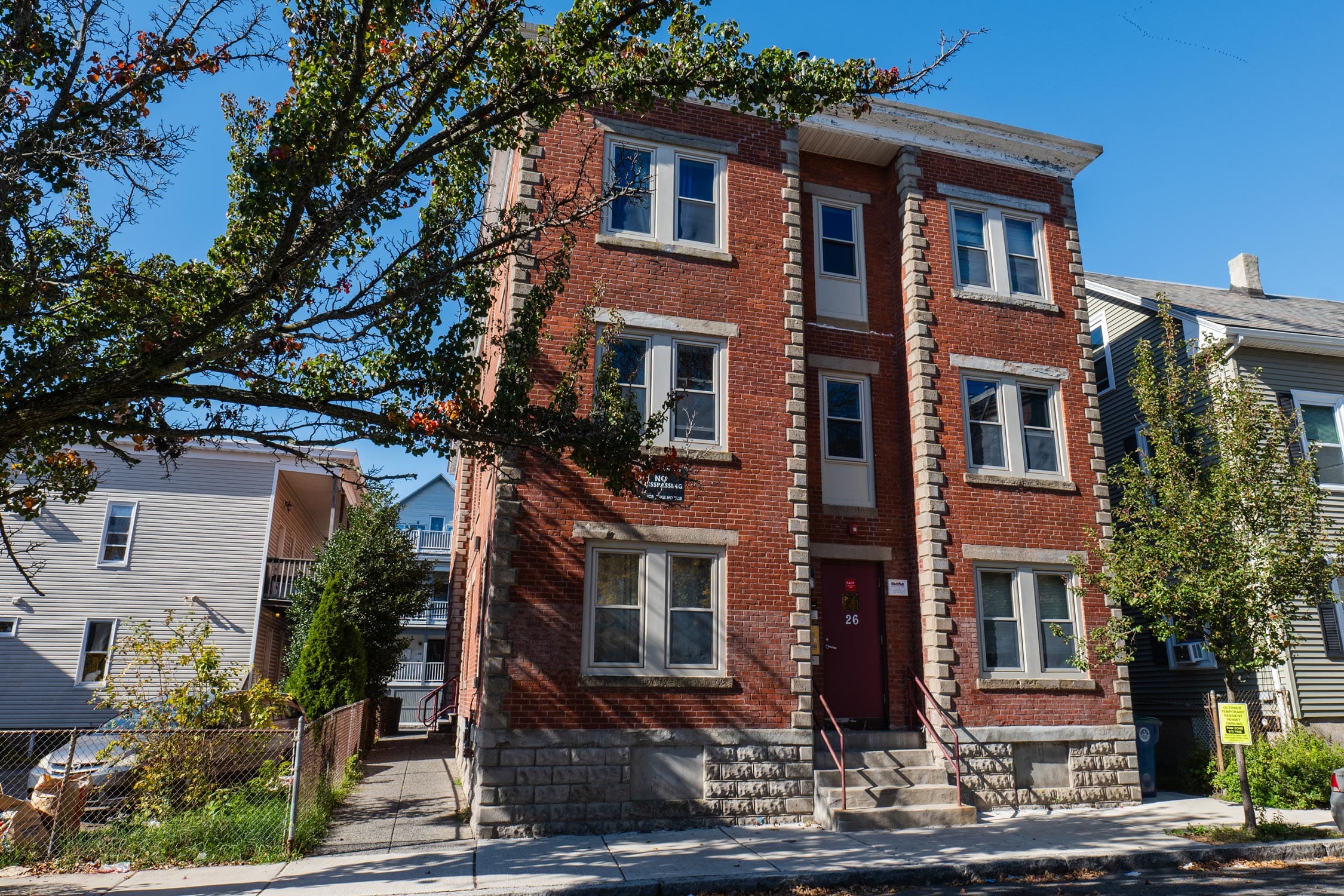 Affordable housing search interface showing community and residential buildings in Massachusetts